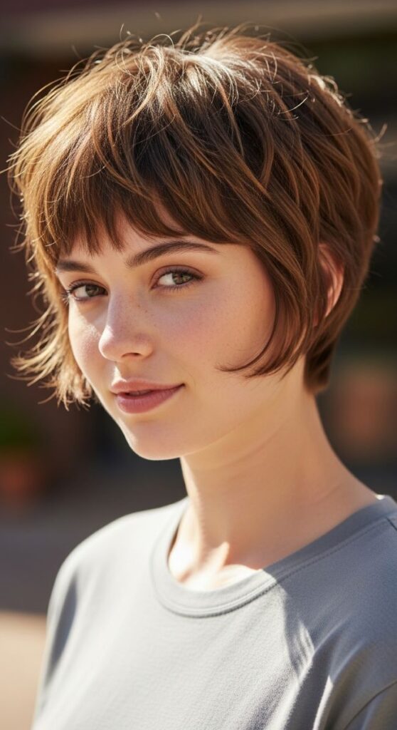 Choppy Fringe Pixie