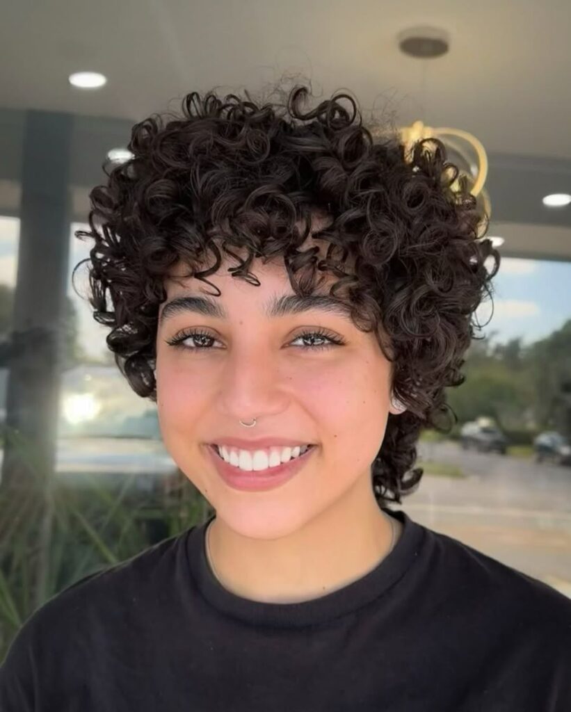 Curly Pixie with Height
