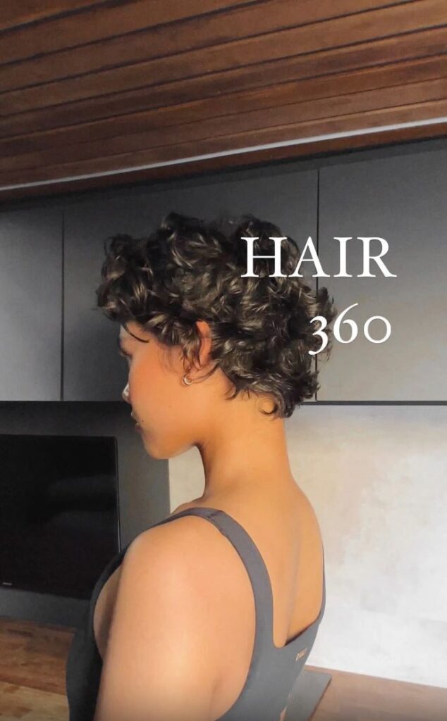 Curly Pixie with Soft Bangs