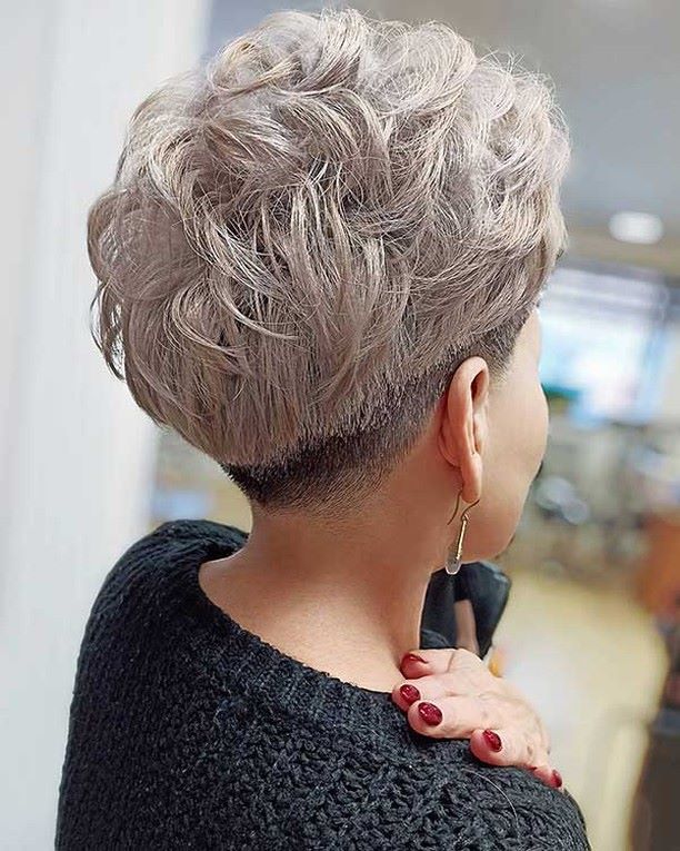 Curly Pixie with Subtle Undercut