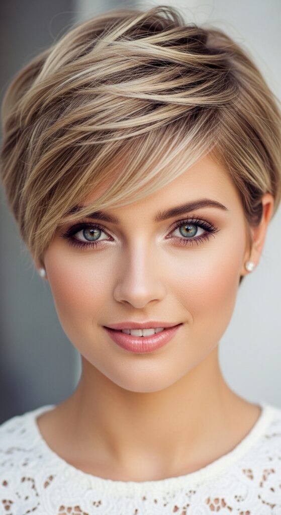 Layered Crown Lift Pixie