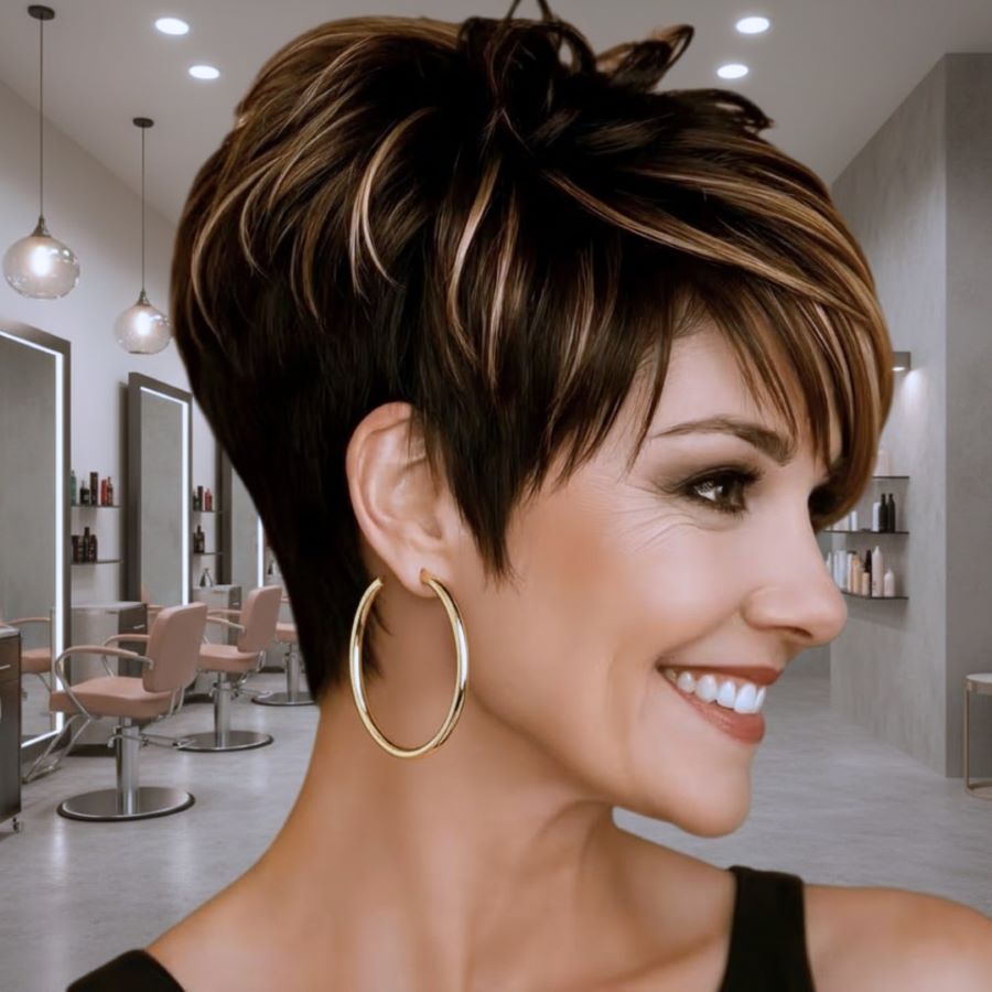 Layered Pixie with Subtle Highlights