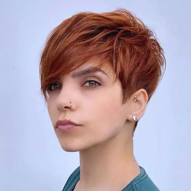 Long Fringe Blonde Pixie