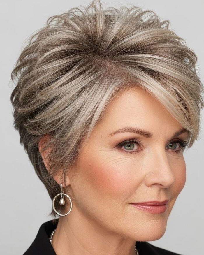 Pixie with Curly Side Sweep