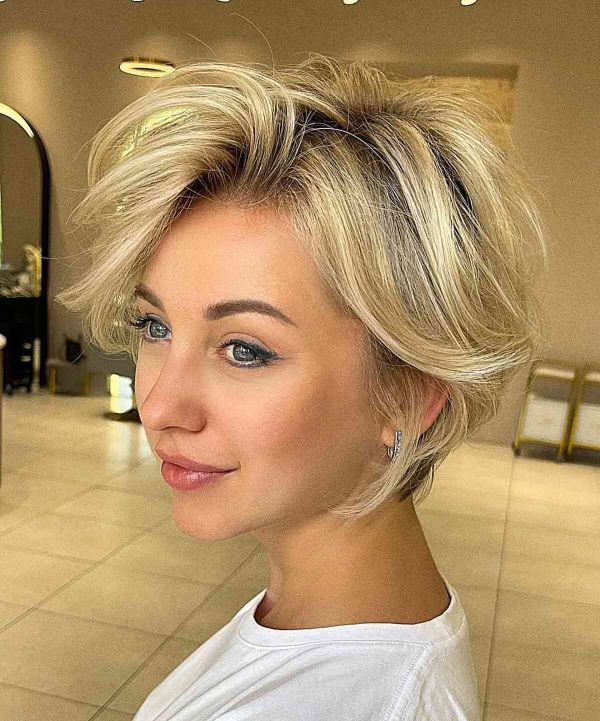 Pixie with Deep Side Part