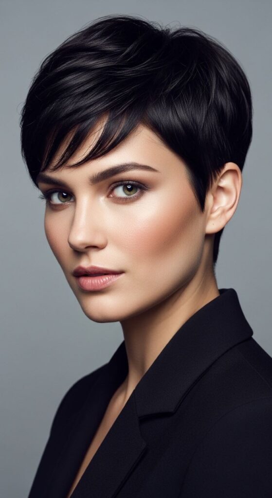 Razor Cut Pixie with Sharp Edges