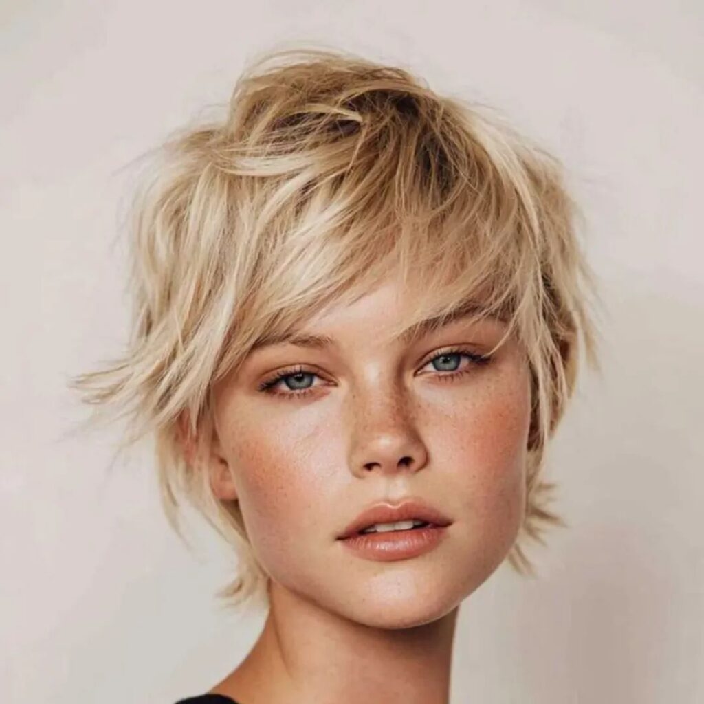 Shaggy Blonde Pixie