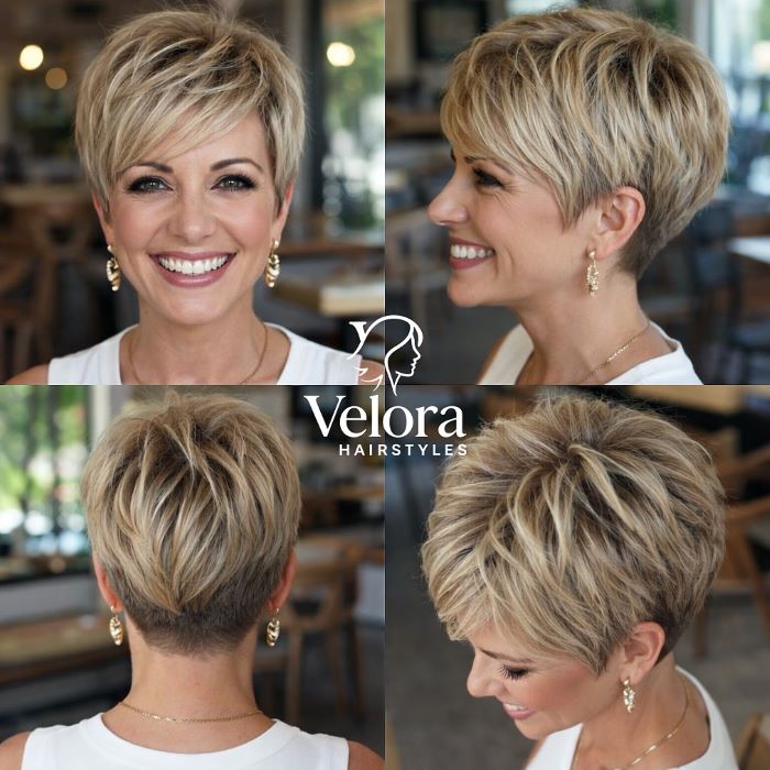 Short Pixie with Feathered Layers
