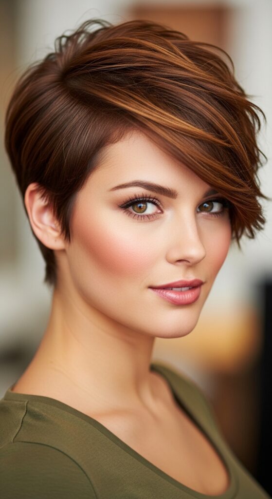 Side Volume Pixie Cut