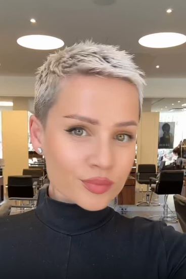Sleek Blonde Pixie