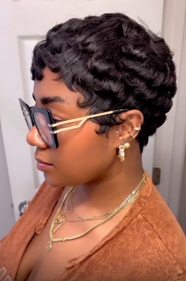Soft Pixie with Loose Curls