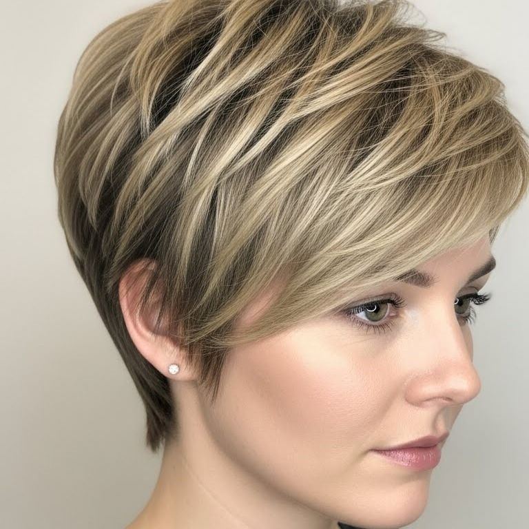 Soft Rounded Pixie with Natural Volume