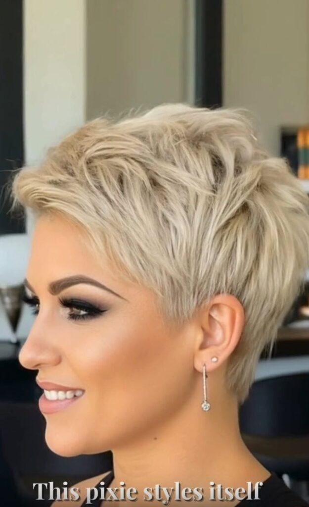 Spiky Textured Pixie for a Bold Finish