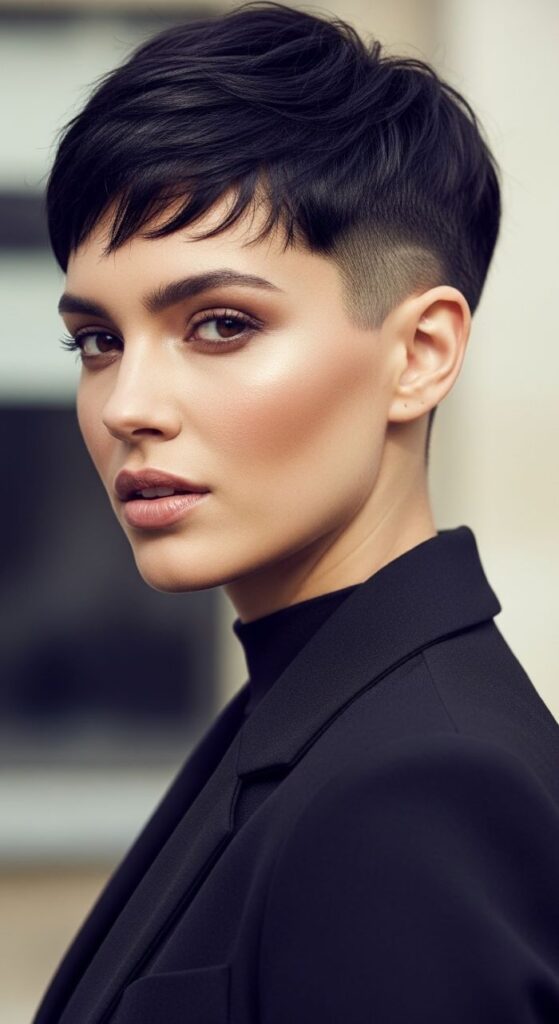 Tapered Pixie with Clean Neckline