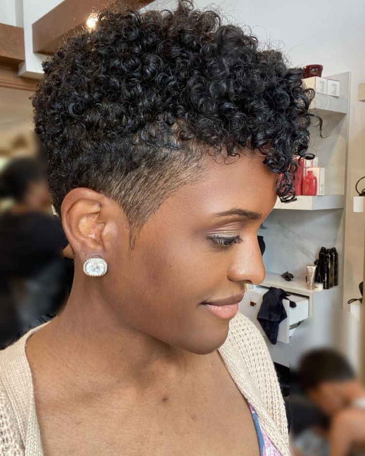 Tapered Pixie with Defined Curls