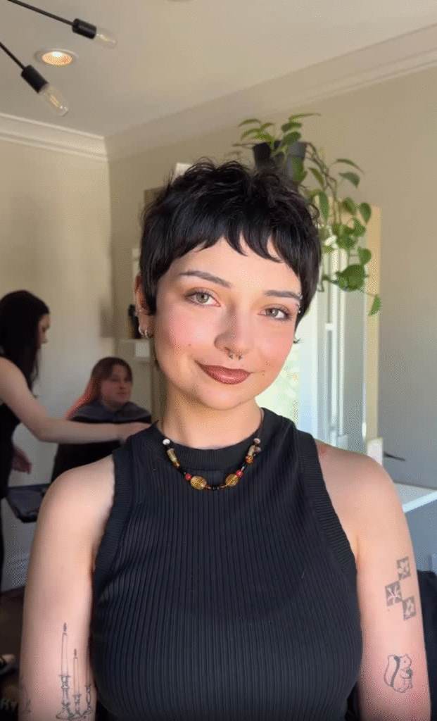 Tapered Pixie with Micro Bangs