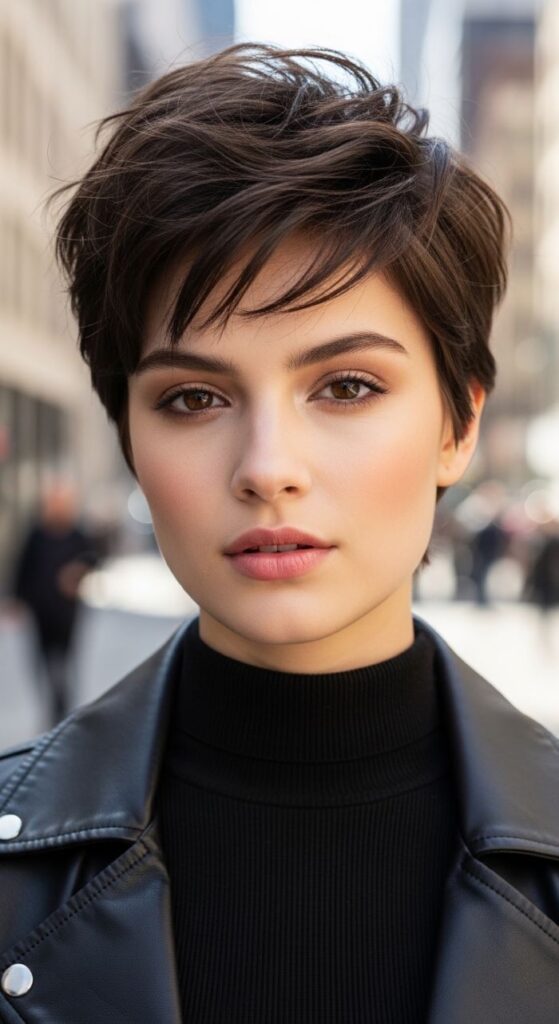 Textured Pixie Crop with Messy Finish