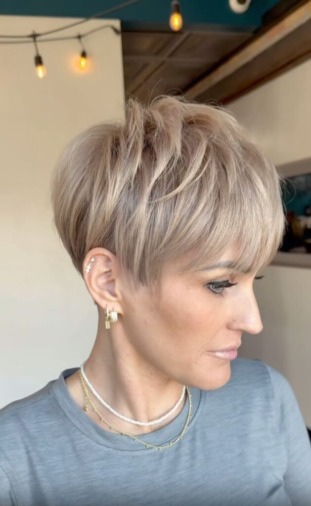 Undercut Pixie with Long Bangs