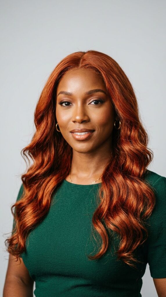 Copper Red Loose Wave Wig