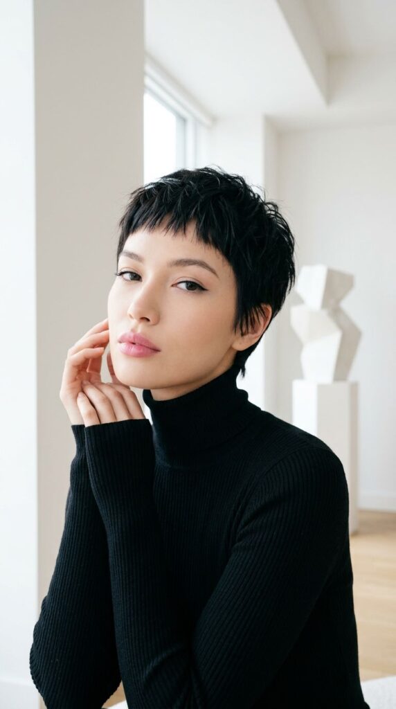 Cropped Pixie with Baby Bangs
