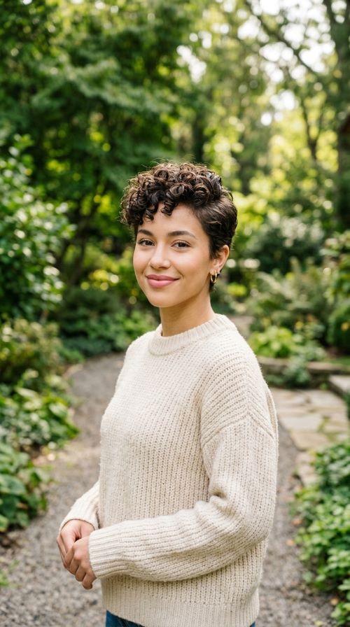 Curly Pixie Crop