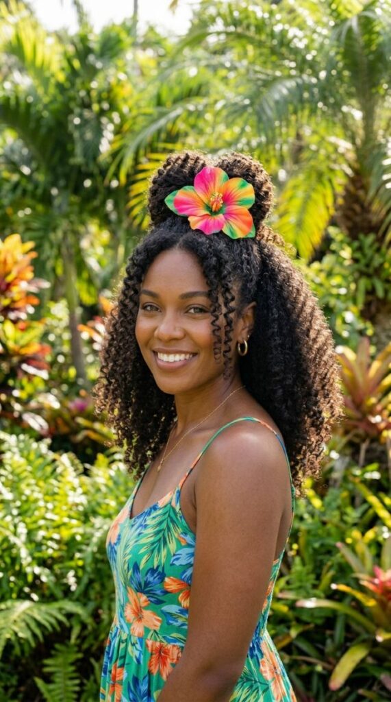 Flower Clip Half Up