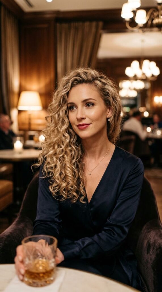Beige Blonde Evening Curls