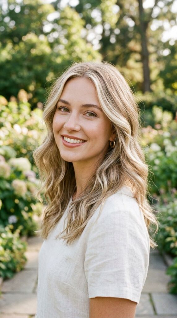 Beige Blonde Face Highlights