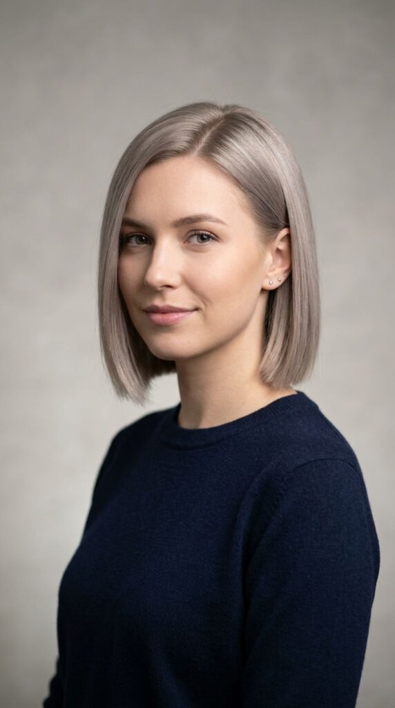 Cool Beige Blonde Bob