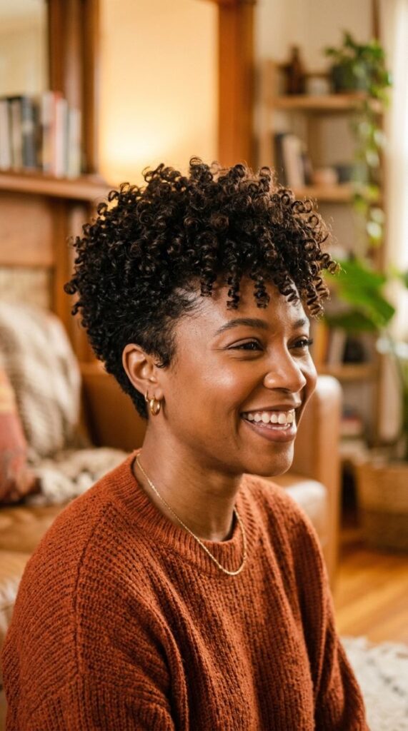 Curly Thick Pixie
