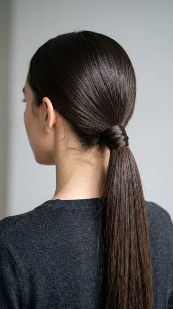 Low Ponytail with Wrapped Base
