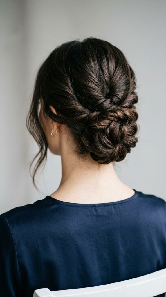Sculptural Bun with a Twist