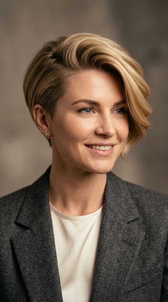 Side-Part Pixie