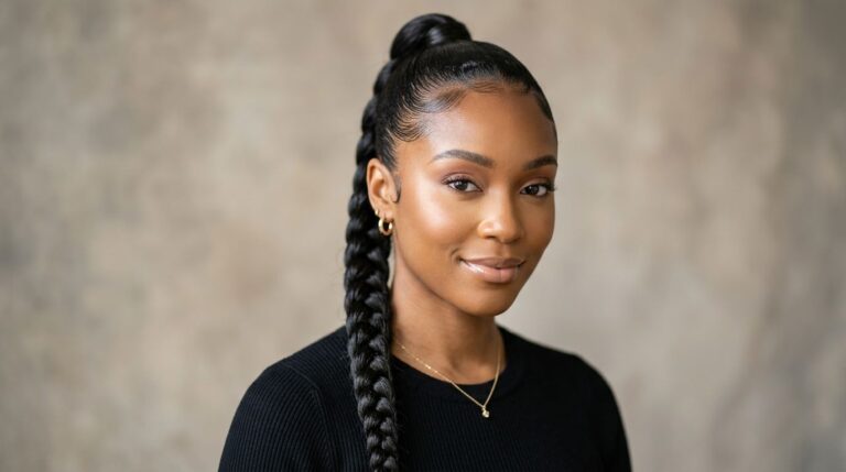 Sleek Braided Ponytail