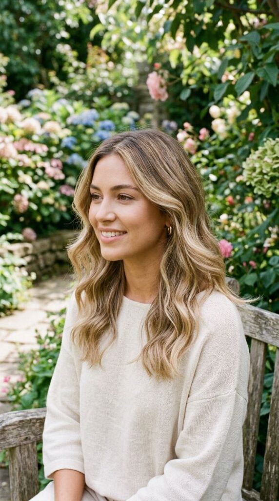 Soft Beige Blonde Balayage
