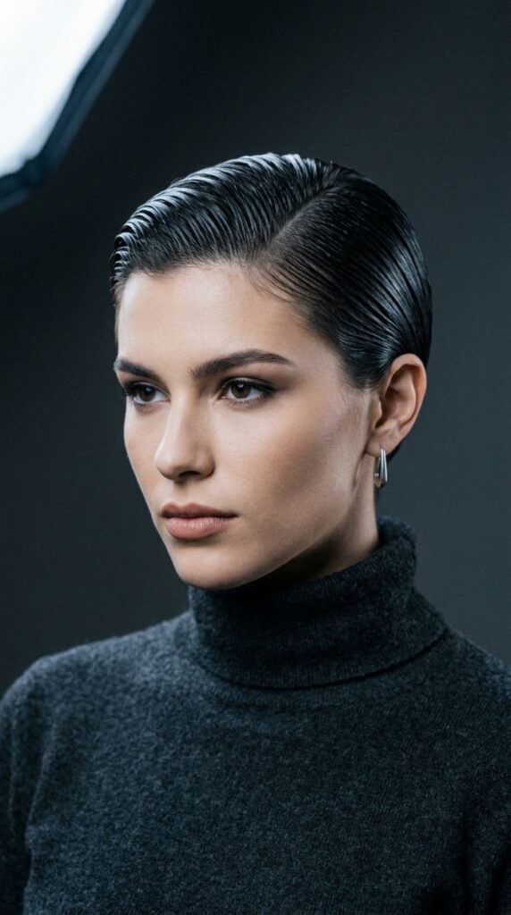 The Slicked-Back Wet Look