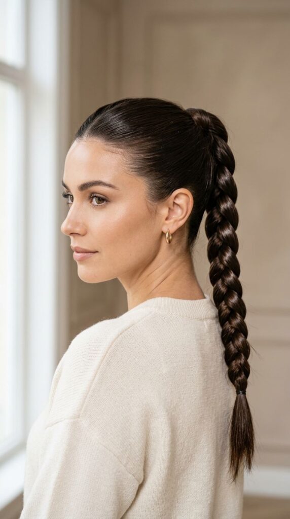 Thick Statement Sleek Braided Ponytail